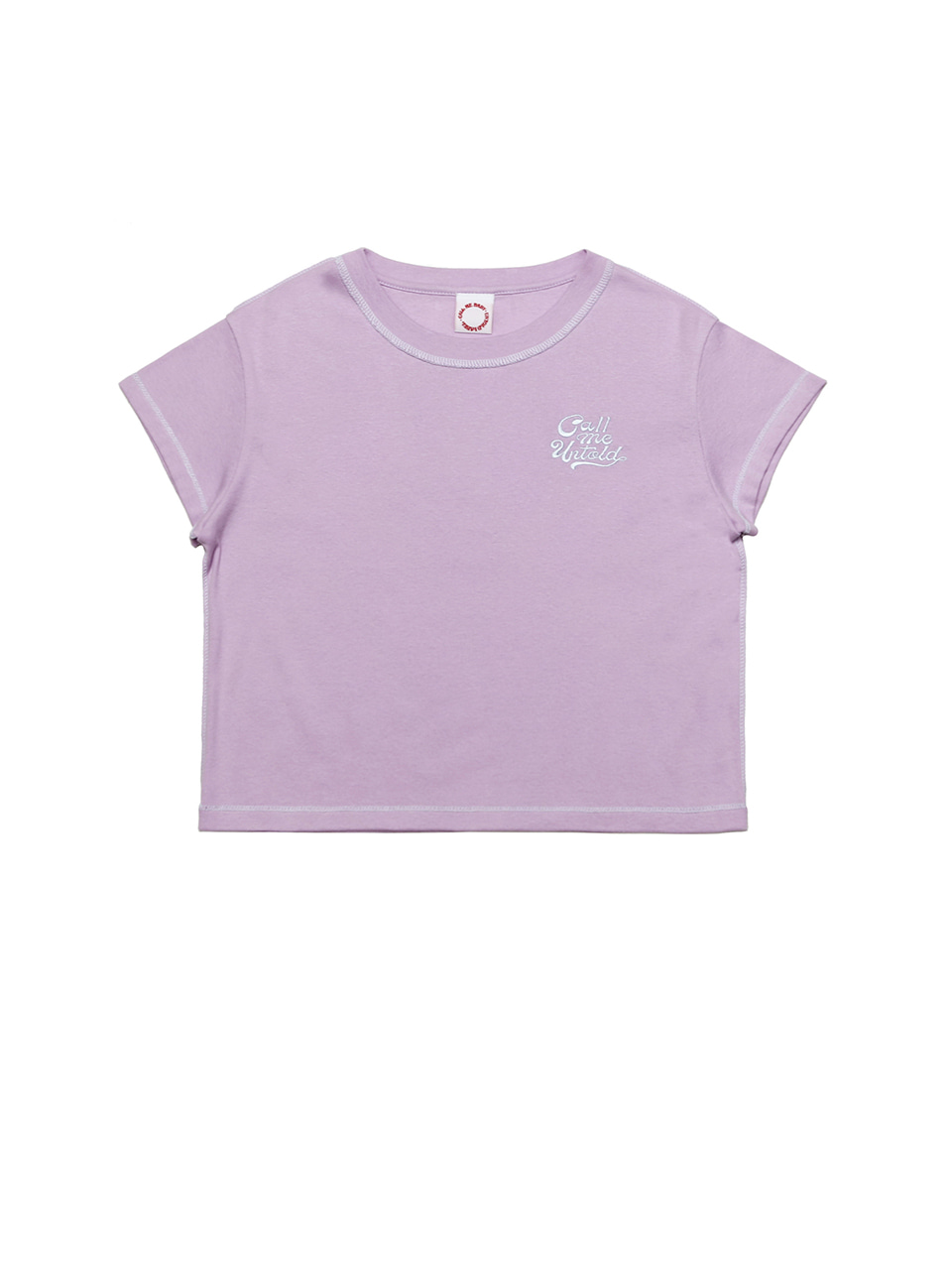 [with Call Me Baby] OVERSTITCH T-SHIRT - VIOLET