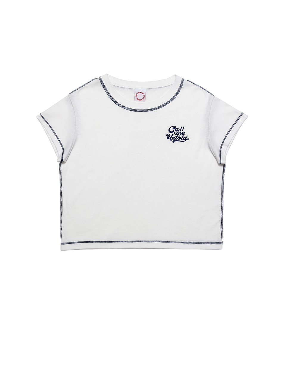 [with Call Me Baby] OVERSTITCH T-SHIRT - WHITE