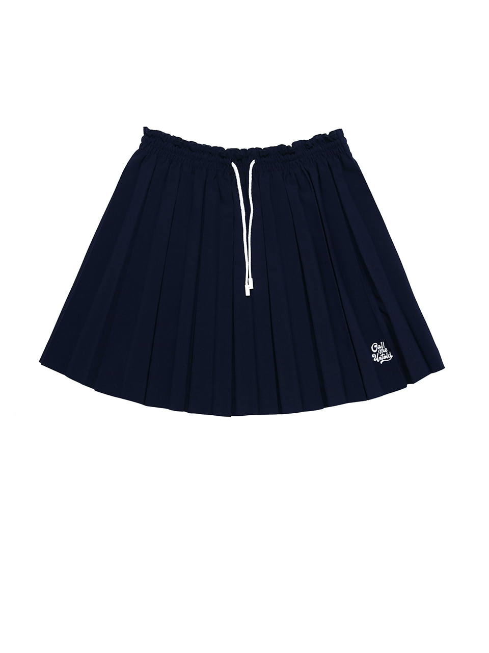 [with Call Me Baby] PLEATS SKIRT - NAVY