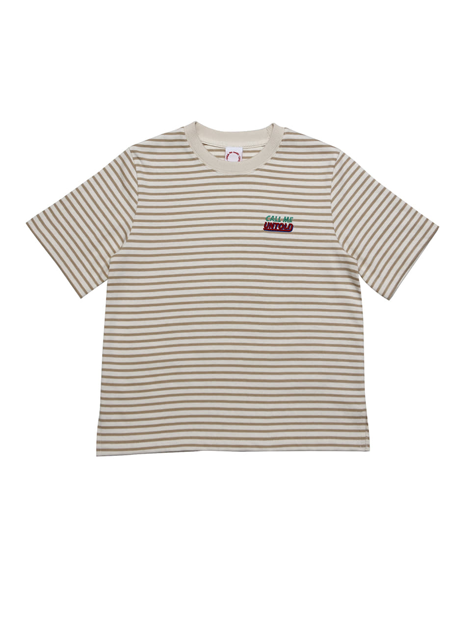 [with Call Me Baby] STRIPE T-SHIRT - BEIGE