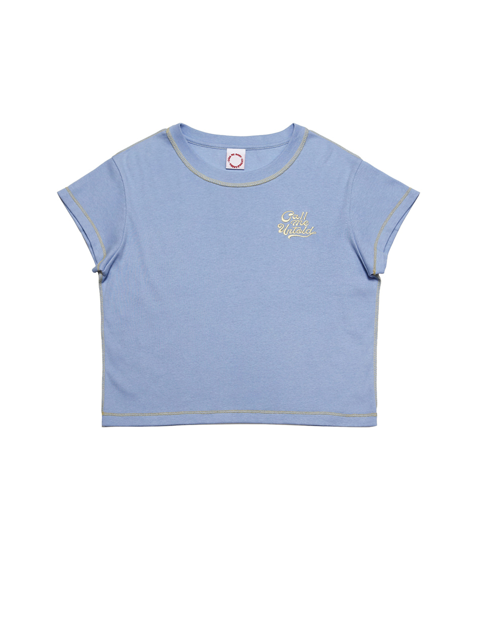 [with Call Me Baby] OVERSTITCH T-SHIRT - BLUE